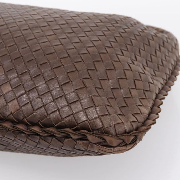 Bottega Veneta INTRECCIATO Hobo Shoulder Bag Leather Brown 115654 Auth 207295V
