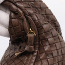 Bottega Veneta INTRECCIATO Hobo Shoulder Bag Leather Brown 115654 Auth 207295V-18