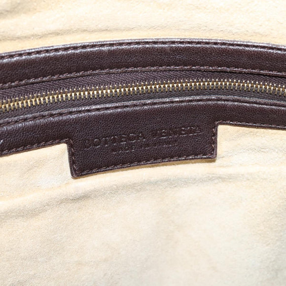 Bottega Veneta INTRECCIATO Hobo Shoulder Bag Leather Brown 115654 Auth 207295V