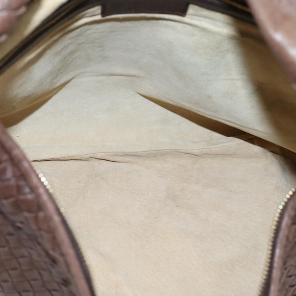 Bottega Veneta INTRECCIATO Hobo Shoulder Bag Leather Brown 115654 Auth 207295V