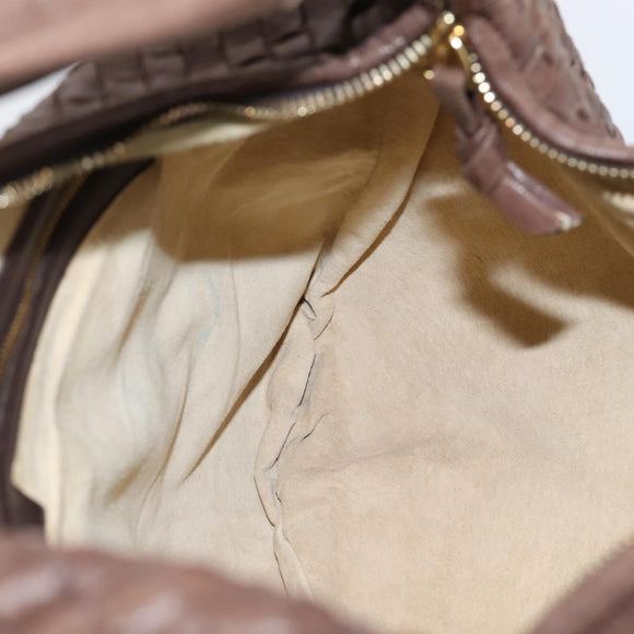 Bottega Veneta INTRECCIATO Hobo Shoulder Bag Leather Brown 115654 Auth 207295V