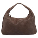 Bottega Veneta INTRECCIATO Hobo Shoulder Bag Leather Brown 115654 Auth 207295V-13