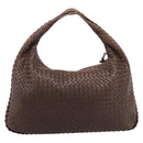 Bottega Veneta INTRECCIATO Hobo Shoulder Bag Leather Brown 115654 Auth 207295V-2