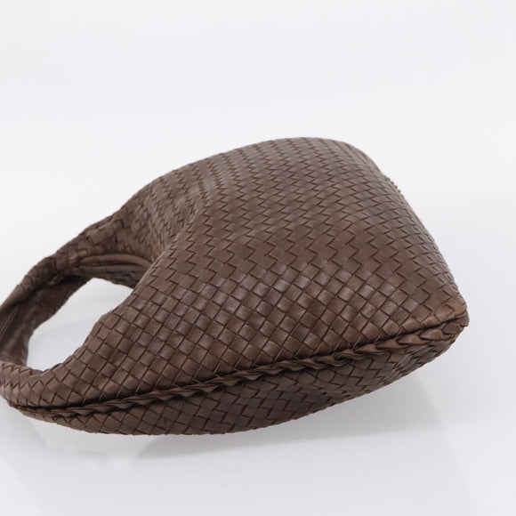 Bottega Veneta INTRECCIATO Hobo Shoulder Bag Leather Brown 115654 Auth 207295V