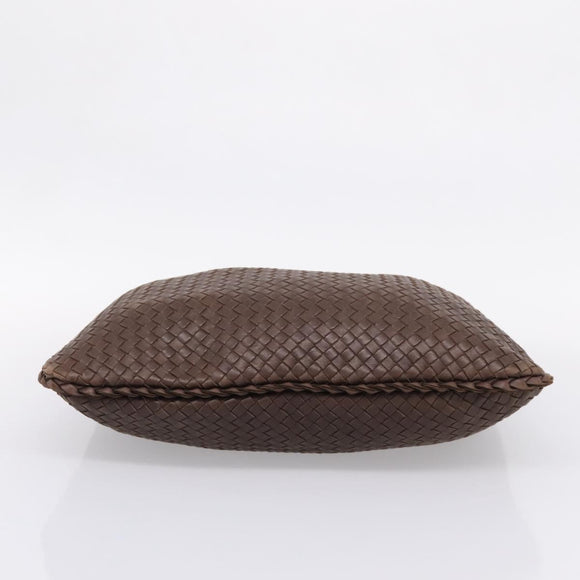 Bottega Veneta INTRECCIATO Hobo Shoulder Bag Leather Brown 115654 Auth 207295V
