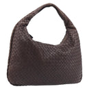 Bottega Veneta INTRECCIATO Hobo Shoulder Bag Leather Brown 115653 Auth 207297V-1