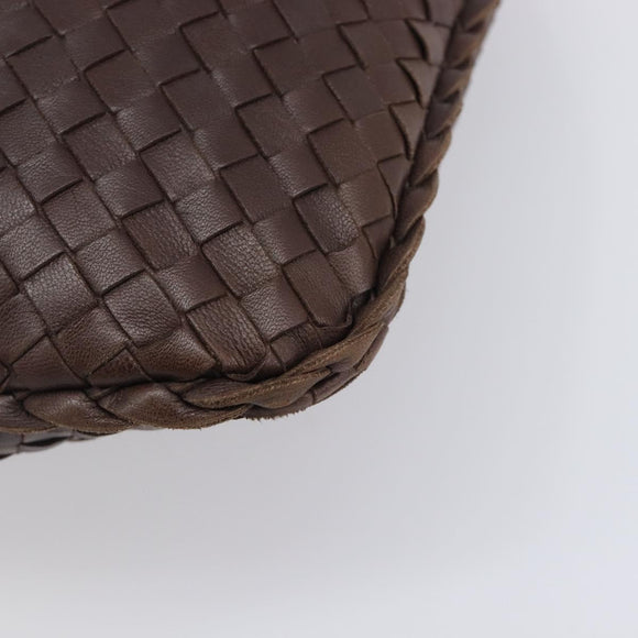 Bottega Veneta INTRECCIATO Hobo Shoulder Bag Leather Brown 115653 Auth 207297V