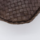 Bottega Veneta INTRECCIATO Hobo Shoulder Bag Leather Brown 115653 Auth 207297V-15