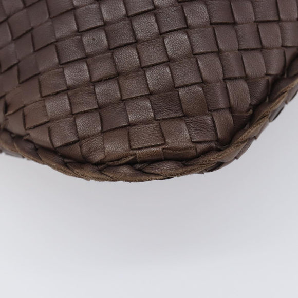 Bottega Veneta INTRECCIATO Hobo Shoulder Bag Leather Brown 115653 Auth 207297V