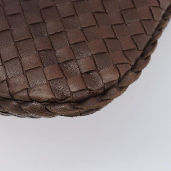 Bottega Veneta INTRECCIATO Hobo Shoulder Bag Leather Brown 115653 Auth 207297V
