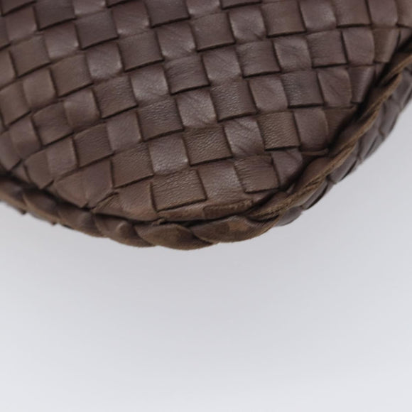 Bottega Veneta INTRECCIATO Hobo Shoulder Bag Leather Brown 115653 Auth 207297V
