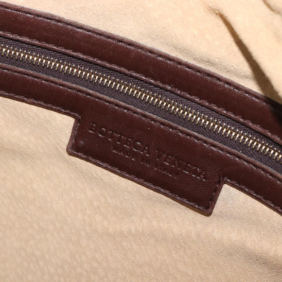 Bottega Veneta INTRECCIATO Hobo Shoulder Bag Leather Brown 115653 Auth 207297V