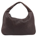 Bottega Veneta INTRECCIATO Hobo Shoulder Bag Leather Brown 115653 Auth 207297V-13