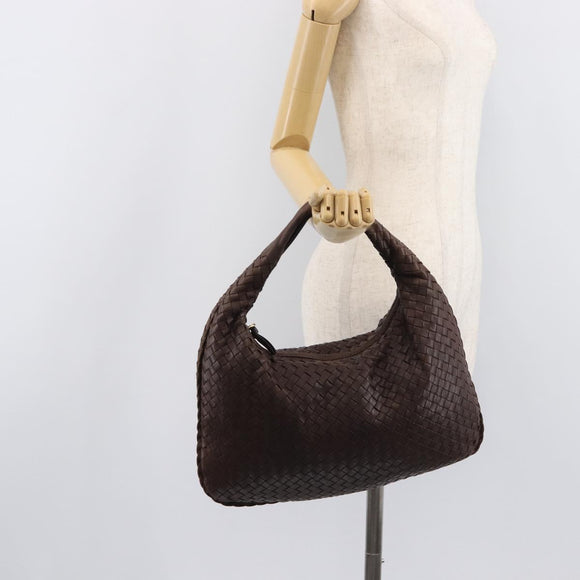 Bottega Veneta INTRECCIATO Hobo Shoulder Bag Leather Brown 115653 Auth 207297V