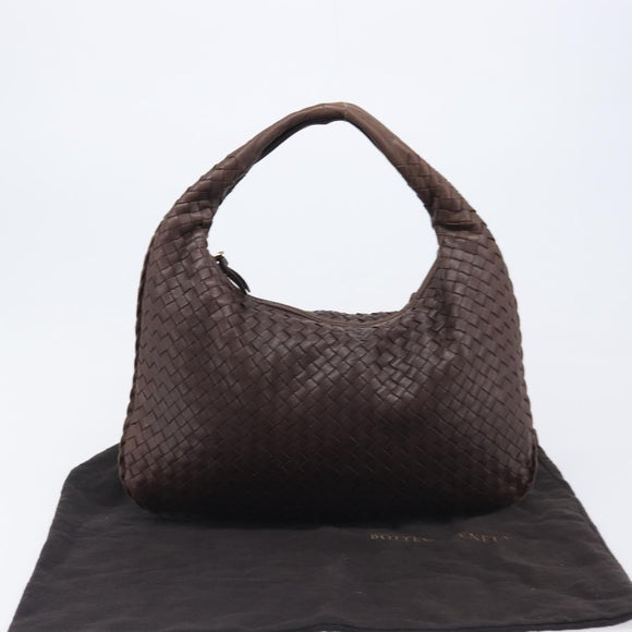 Bottega Veneta INTRECCIATO Hobo Shoulder Bag Leather Brown 115653 Auth 207297V