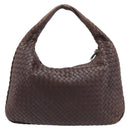 Bottega Veneta INTRECCIATO Hobo Shoulder Bag Leather Brown 115653 Auth 207297V-2