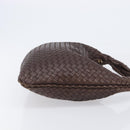 Bottega Veneta INTRECCIATO Hobo Shoulder Bag Leather Brown 115653 Auth 207297V-3