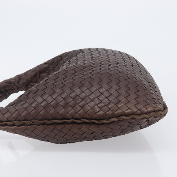 Bottega Veneta INTRECCIATO Hobo Shoulder Bag Leather Brown 115653 Auth 207297V