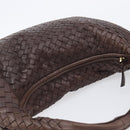 Bottega Veneta INTRECCIATO Hobo Shoulder Bag Leather Brown 115653 Auth 207297V-6