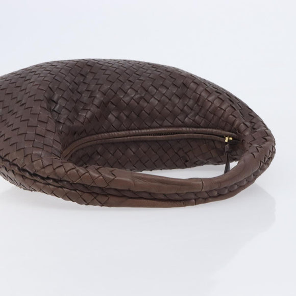 Bottega Veneta INTRECCIATO Hobo Shoulder Bag Leather Brown 115653 Auth 207297V