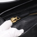 CELINE Luggage Micro Shopper Hand Bag Leather Black Gold Tone Auth 207298V-10