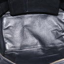 CELINE Luggage Micro Shopper Hand Bag Leather Black Gold Tone Auth 207298V-11