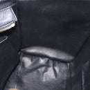 CELINE Luggage Micro Shopper Hand Bag Leather Black Gold Tone Auth 207298V-19