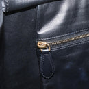 CELINE Luggage Micro Shopper Hand Bag Leather Black Gold Tone Auth 207298V-21