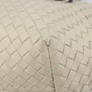 Bottega Veneta INTRECCIATO Hand Bag Leather Ivory Auth 207300A-17