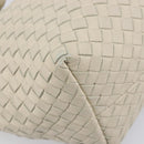 Bottega Veneta INTRECCIATO Hand Bag Leather Ivory Auth 207300A-18