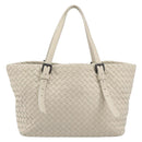 Bottega Veneta INTRECCIATO Hand Bag Leather Ivory Auth 207300A-13
