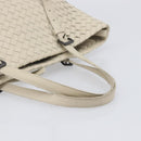 Bottega Veneta INTRECCIATO Hand Bag Leather Ivory Auth 207300A-8