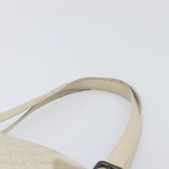 Bottega Veneta INTRECCIATO Hand Bag Leather Ivory Auth 207300A