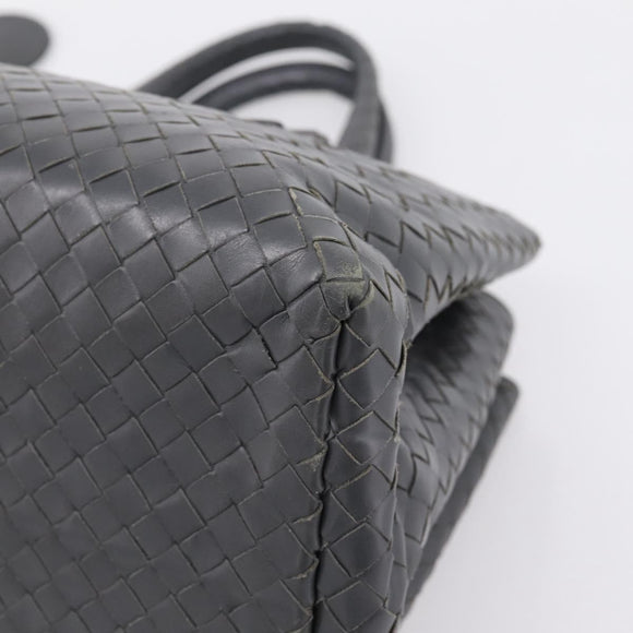 Bottega Veneta INTRECCIATO Hand Bag Leather Gray Auth 207303V