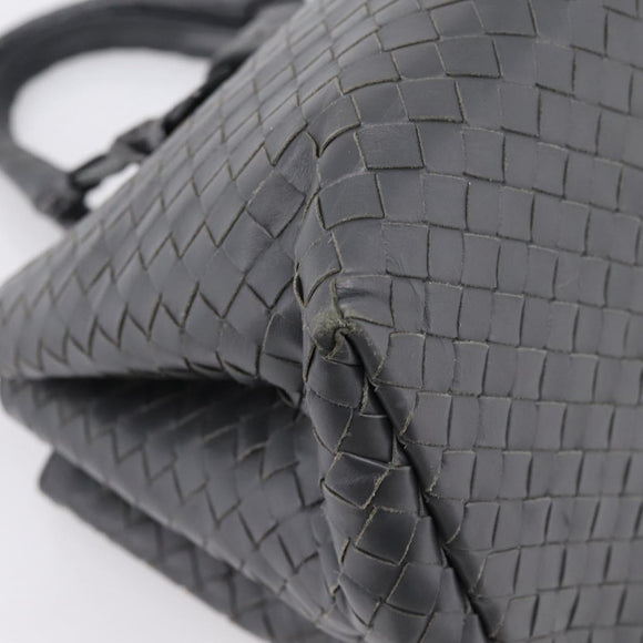 Bottega Veneta INTRECCIATO Hand Bag Leather Gray Auth 207303V