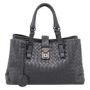 Bottega Veneta INTRECCIATO Hand Bag Leather Gray Auth 207303V-2