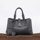 Bottega Veneta INTRECCIATO Hand Bag Leather Gray Auth 207303V-25