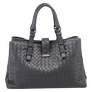 Bottega Veneta INTRECCIATO Hand Bag Leather Gray Auth 207303V-3