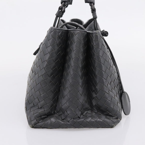 Bottega Veneta INTRECCIATO Hand Bag Leather Gray Auth 207303V