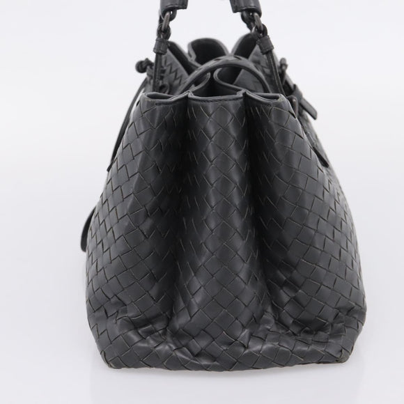 Bottega Veneta INTRECCIATO Hand Bag Leather Gray Auth 207303V