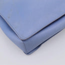 Salvatore Ferragamo Vala Hand Bag Leather 2way Blue Gold Tone Auth 207304-18