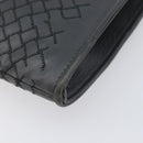 Bottega Veneta INTRECCIATO Clutch Bag Leather Gray Auth 207305V-10