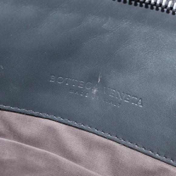 Bottega Veneta INTRECCIATO Clutch Bag Leather Gray Auth 207305V
