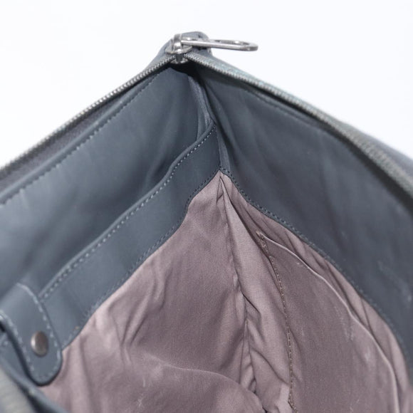 Bottega Veneta INTRECCIATO Clutch Bag Leather Gray Auth 207305V