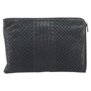 Bottega Veneta INTRECCIATO Clutch Bag Leather Gray Auth 207305V-3