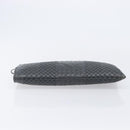 Bottega Veneta INTRECCIATO Clutch Bag Leather Gray Auth 207305V-7