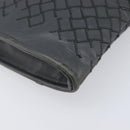 Bottega Veneta INTRECCIATO Clutch Bag Leather Gray Auth 207305V-9