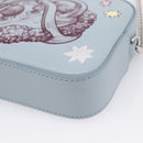 GUCCI Yuko Higuchi Chain Shoulder Bag Leather Light Blue 860648 Auth 207306M-10