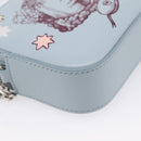 GUCCI Yuko Higuchi Chain Shoulder Bag Leather Light Blue 860648 Auth 207306M-11