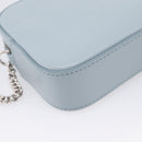 GUCCI Yuko Higuchi Chain Shoulder Bag Leather Light Blue 860648 Auth 207306M-13